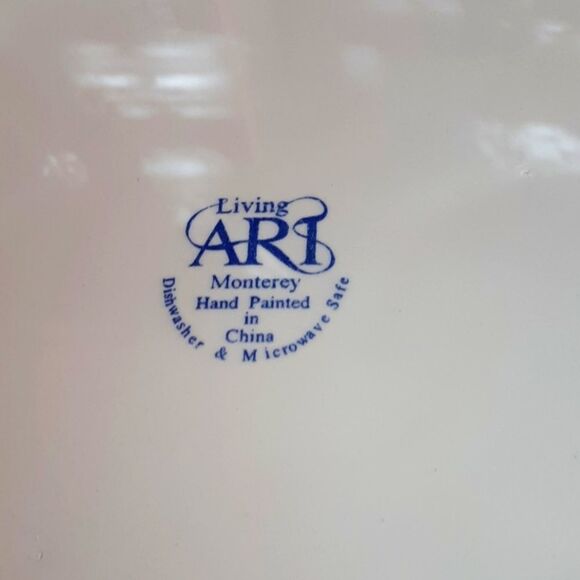 Living Art  Hand Painted Ceramic‎ Serving  Tray    New - Picture 5 of 9